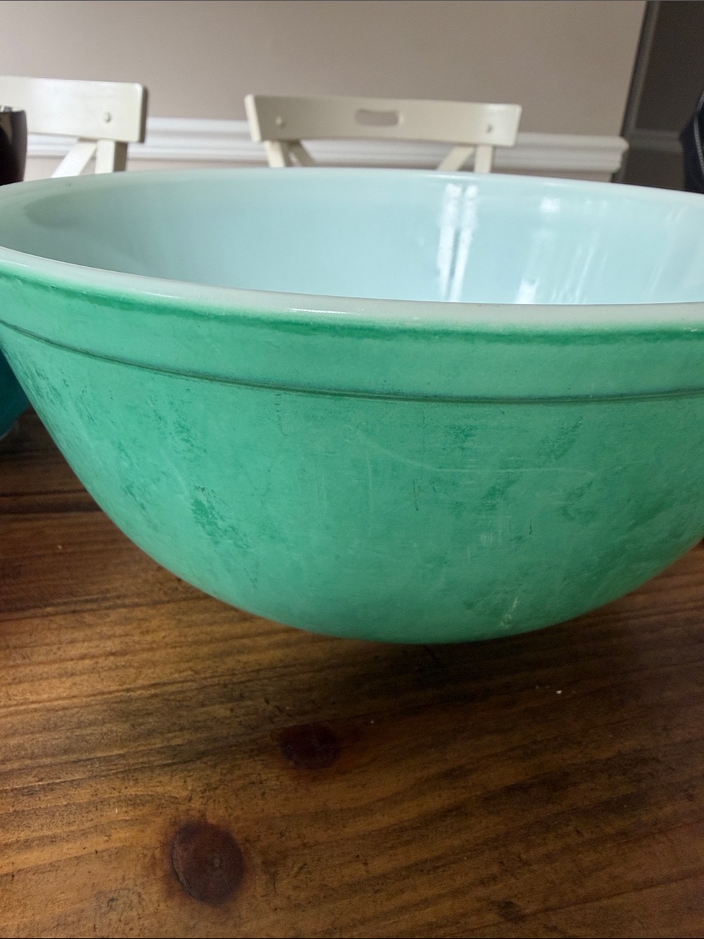 Colorful Ceramic Pyrex Mixing Bowl Set - Red, Teal, Blue - Picture 9 of 10